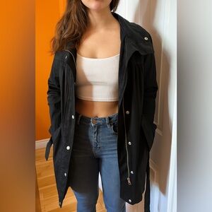 H&M Black Utility Jacket - Size 10